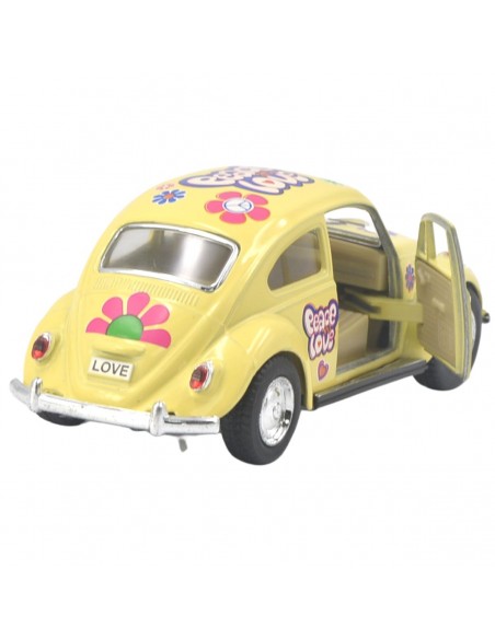 Volkswagen Classical Bettle amarillo peace and love Escala 132 - Artículos de colección Volkswagen Classical Bettle amarillo peace and love Escala 132 - Artículos de colección
