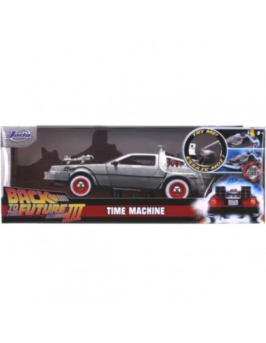 Carro volver al futuro 3 edición con luz - Delorean - Escala 1:24 - Carros de colección