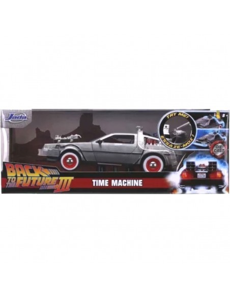 Carro volver al futuro 3 edición con luz - Delorean - Escala 1:24 - Carros de colección