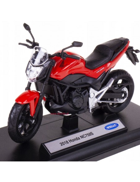 Honda NC750S 2018 rojo - Escala 1:18 Motos a escala