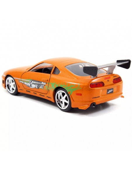 Brians Toyota supra naranja - Escala 1:32 - Rapido y furioso - Artículos de colección