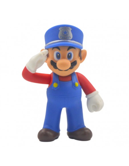 Figura mario policia  pvc 12 cm- Carros especiales de colección