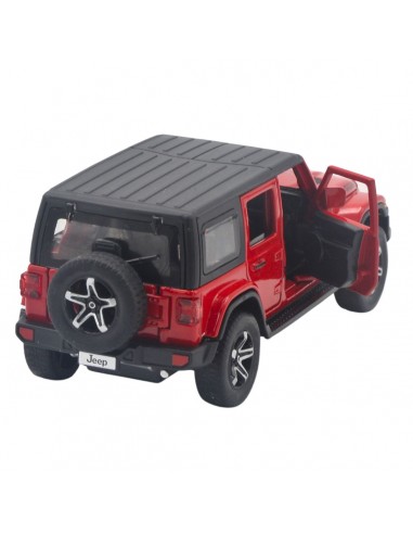 Jeep Wrangler Rubicon 5 puertas rojo Escala 1:32 - Carros de colección