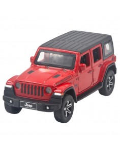 Jeep Wrangler Rubicon 5 puertas rojo Escala 1:32 - Carros de colección