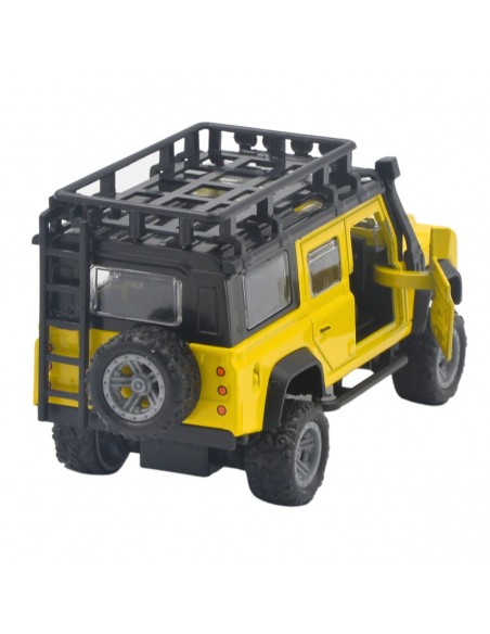 Land rover defender amarillo 4 puertas Escala 1:43- Carros de colección