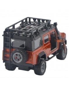 Land rover defender naranja 4 puertas Escala 1:43- Carros de colección 2