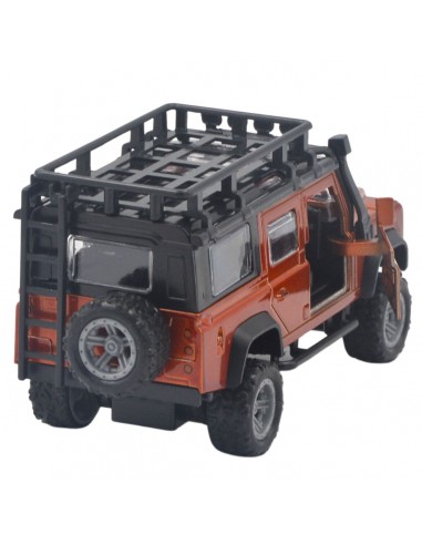 Land rover defender naranja 4 puertas Escala 1:43- Carros de colección