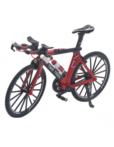 Bicicleta carrera roja con negro a escala -  Escala 1:10 - Sin caja