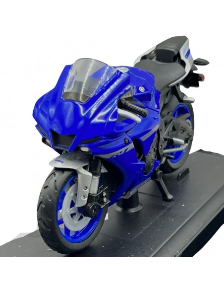 Yamaha YZF R1 2021 azul - Escala 1:18   a escala
