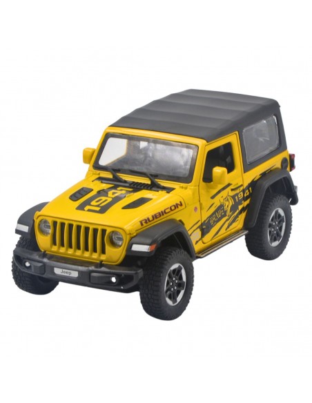 Jeep Wrangler Rubicon amarilla - Escala 1:24 - Carros de colección